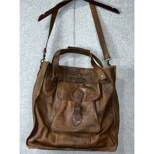 Vintage Overland Outfitters Brown Leather Weekender Travel Diaper Bag - Large -